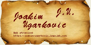 Joakim Ugarković vizit kartica